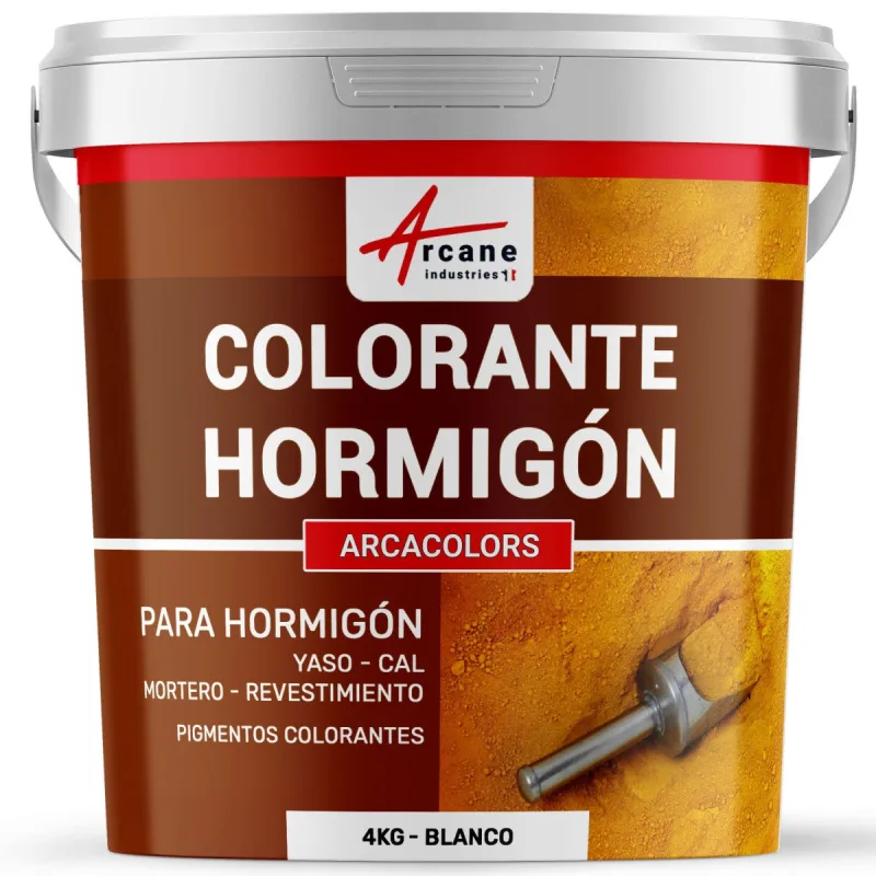 Colorante para cemento, enlucido, mortero. pigmentos para colorear cemento - arcacolors - 4 kg blanco - arcane industries