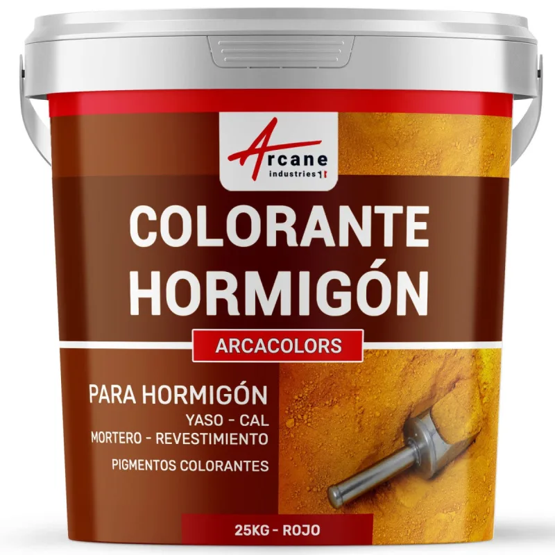 Colorante para cemento, enlucido, mortero. pigmentos para colorear cemento - arcacolors - 25 kg rojo - arcane industries