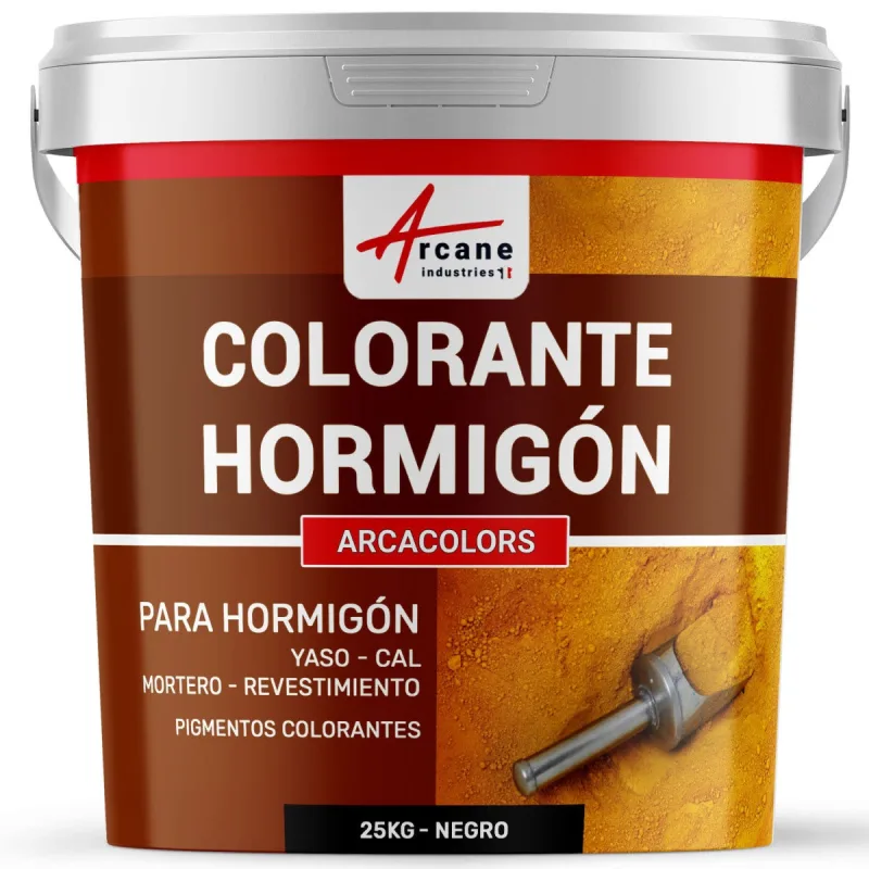 Colorante para cemento, enlucido, mortero. pigmentos para colorear cemento - arcacolors - 25 kg negro - arcane industries