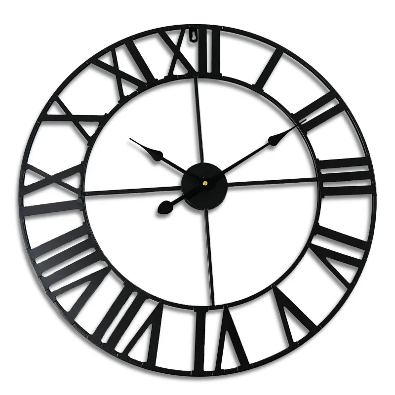 Reloj de pared con números romanos