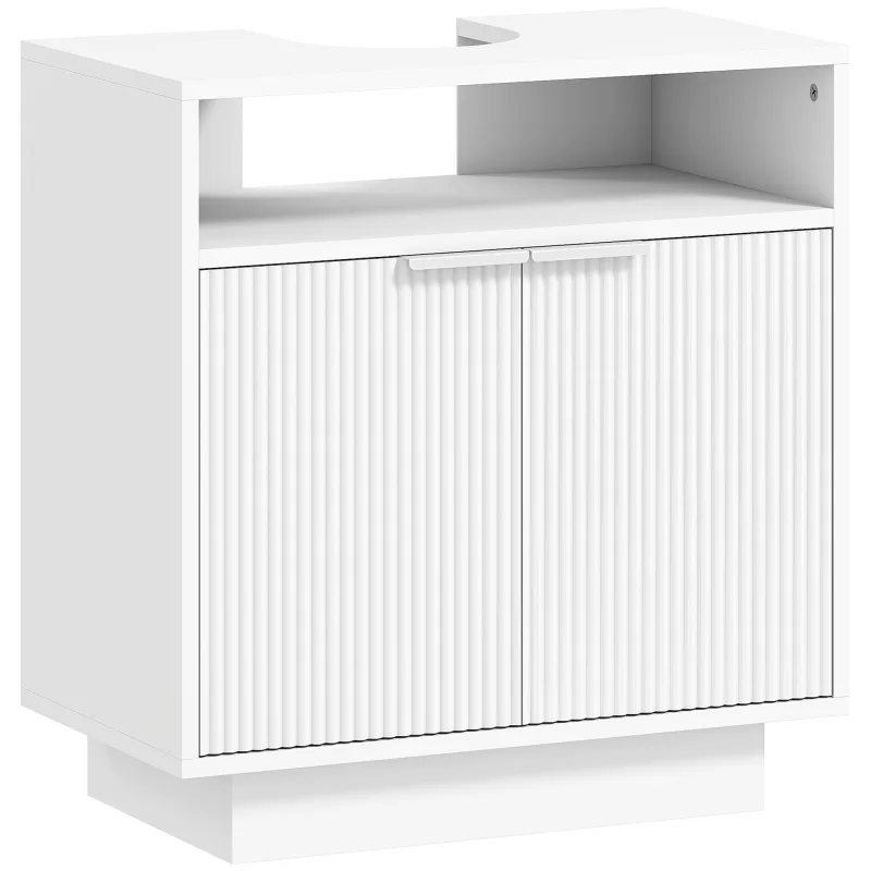 Mueble lavabo 60cm blanco 2 puertas baño moderno