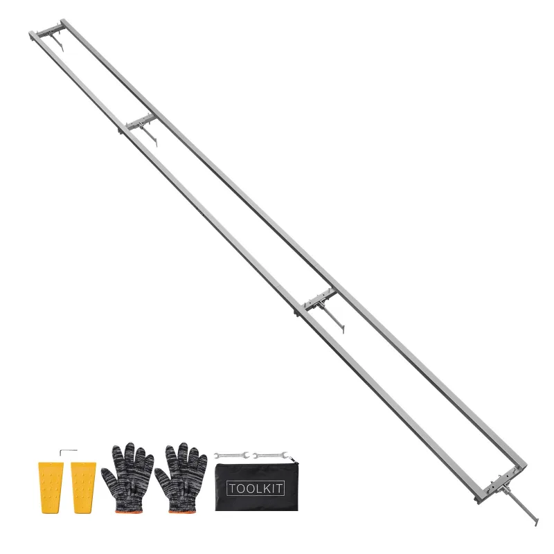 Riel guía vevor para aserradero portátil móvil, rango de corte de 3,66 m, guía de riel ajustable para motosierra, para constructores y carpinteros