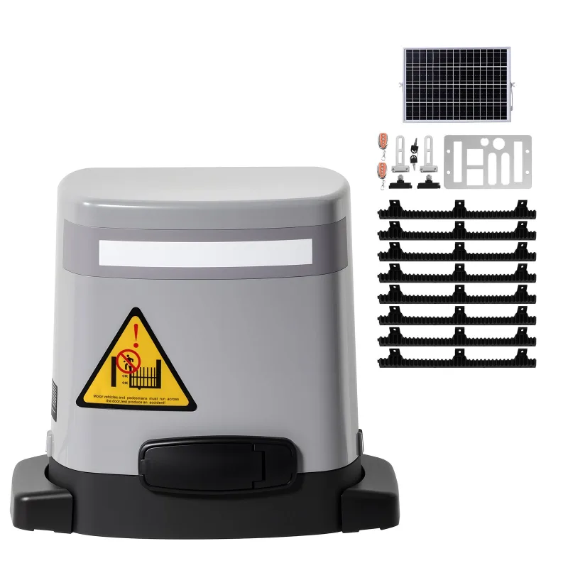 Motor para portón corredero succebuy 280w, sistema eléctrico solar para portones de hasta 20 m y 816 kg, motorreductor para portones
