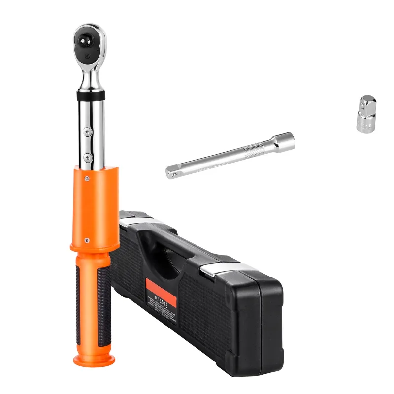 Llave dinamométrica digital de succebuy 9,5 mm, rango 0-135 n.m, 72 dientes, alta precisión, con preajustes, señal sonora e indicador led, naranja