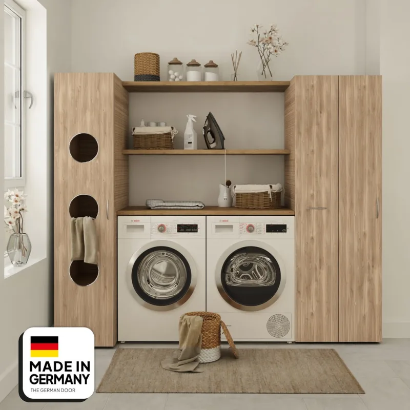 Armario landau 30x185x40cm | multiusos con puerta y baldas | tgdhome | diseño y calidad alemana