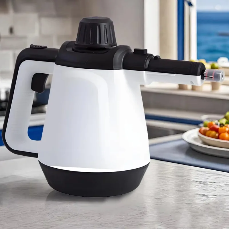 Limpiador a vapor multifuncional blanco de 1200 w, 8 en 1, para electrodomésticos de alta presión.