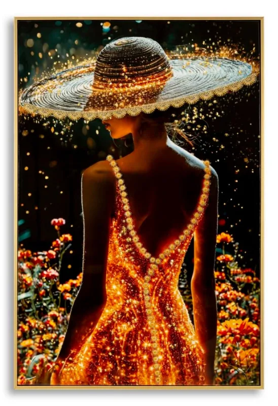 Decoración de pared | impresión sobre lienzo illumy laquared con marco -b- cm 62x3,5 x92