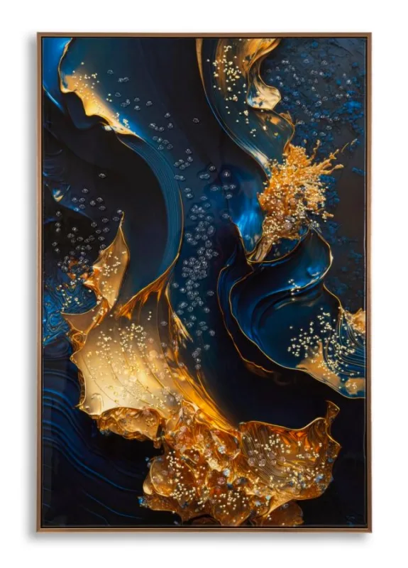 Decoración de pared | impresión en lienzo lacado con marco andrómeda -b- cm 60x4x90