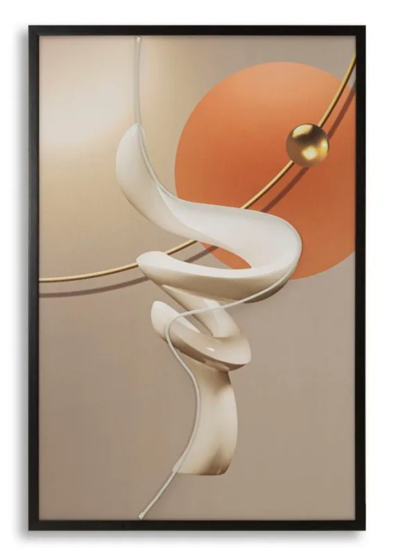 Decoración de pared | impresión sobre lienzo con led abstracto -b- cm 80x4x120