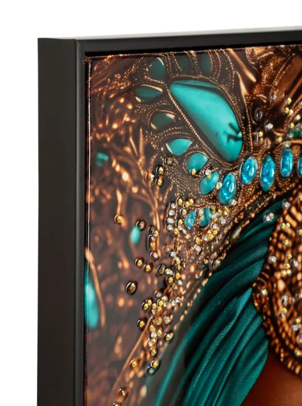 Decoración de pared | impresión sobre lienzo maya lacado con marco cm 50x3,5x100