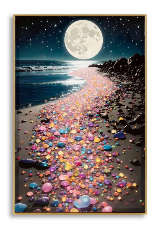 Decoración de pared | impresión sobre lienzo colores lacados con marco -a- cm 60x3,5 x90