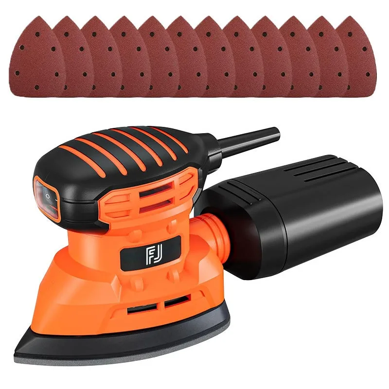 Lijadora de mano con cable, con colector de polvo, para lijar, pulir y quitar pintura en decoración del hogar.
