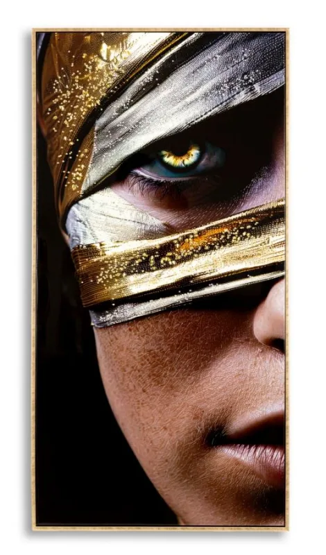 Decoración de pared | lienzo lacado nairobi con marco -a- cm 52x4x102
