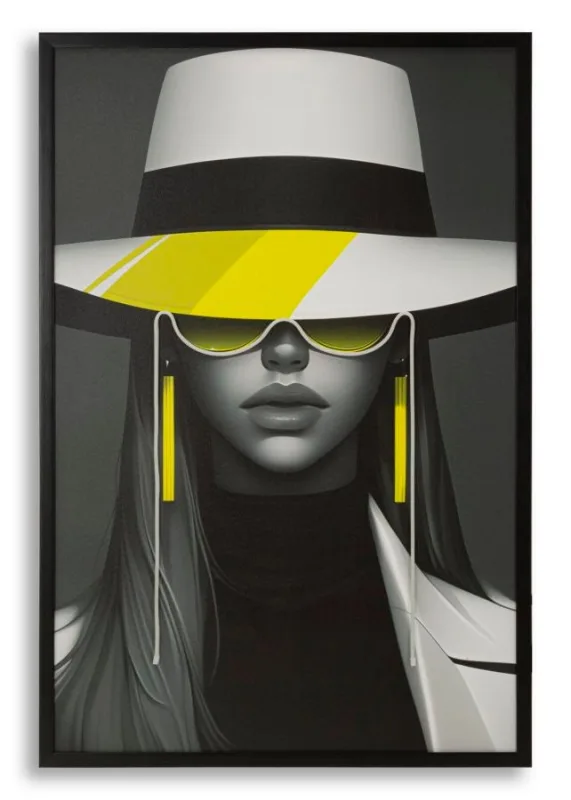 Decoración de pared | impresión sobre lienzo con led margot cm 80x4x120