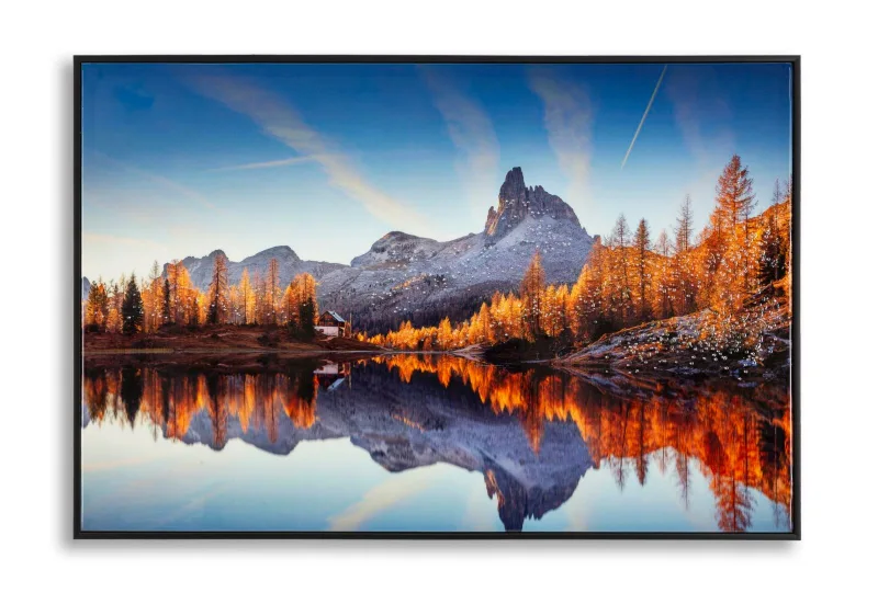 Decoración de pared | impresión sobre lienzo lacado con marco de lago, 90 x 4 x 60 cm