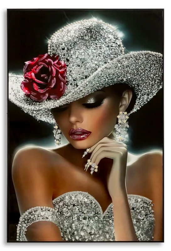 Decoración de pared | impresión sobre lienzo orleans lacado con marco -b- cm 102x4,5x152