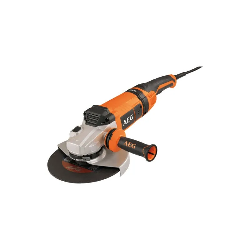 Amoladora de alta potencia 2.400w, 230mm, empuñadura rotativa, empuñadura y cuerpo avs, maletín aeg