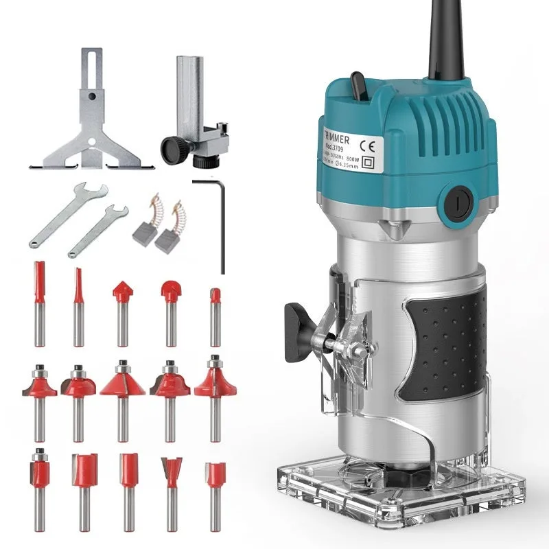 Autrucker maquina recortadora de cantos, con velocidad de hasta 30.000 rpm, equipada con guías de cantos y guías de rodillos, herramientas