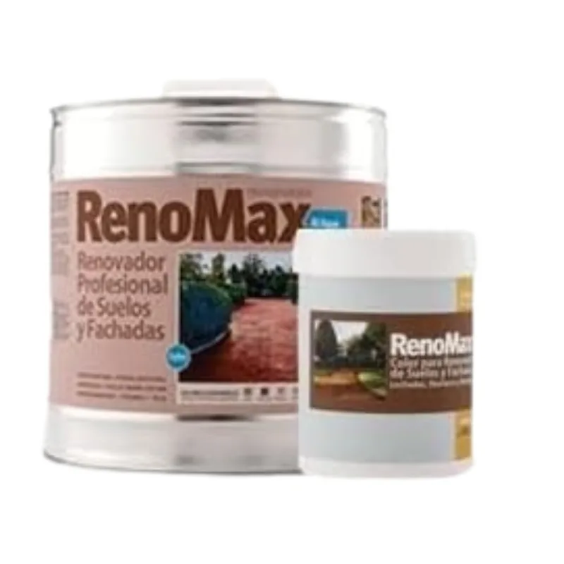 Renomax - resina hormigon impreso y superficies porosas al agua + tinte hormigon impreso rojo inglés, 5l cubre hasta 50m² | garantía 5 años
