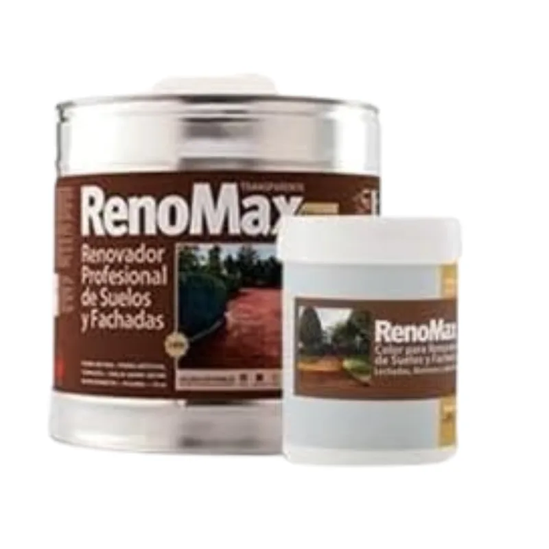 Renomax - resina hormigon impreso y superficies porosas al disolvente + tinte hormigon impreso mostaza, 15l cubre hasta 150m² | garantía 5 años