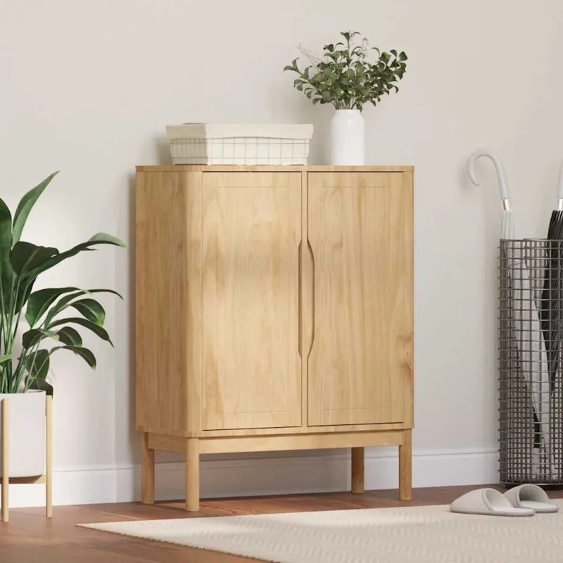 Aparador floro marrón cera 70 x 30 x 70,5 cm vidaxl