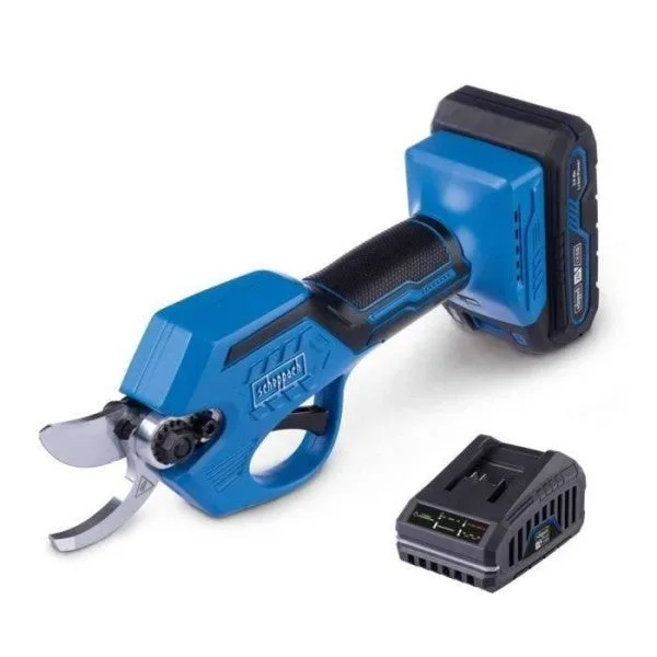 Podadora inalámbrica scheppach - bc-prs28-x - capacidad de corte de 28 mm - batería ixes de 20 v 2 ah + cargador