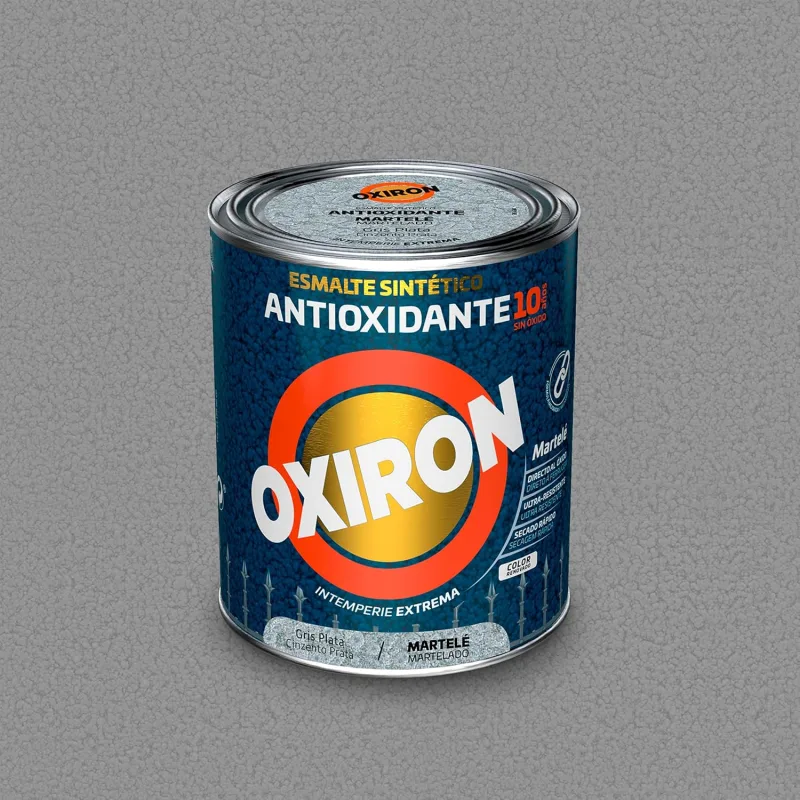 Esmalte antioxidante oxiron martele 4 l gris plata titan
