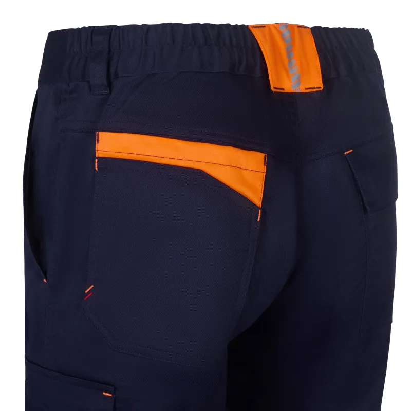 Pantalon bicolor azul naranja tl