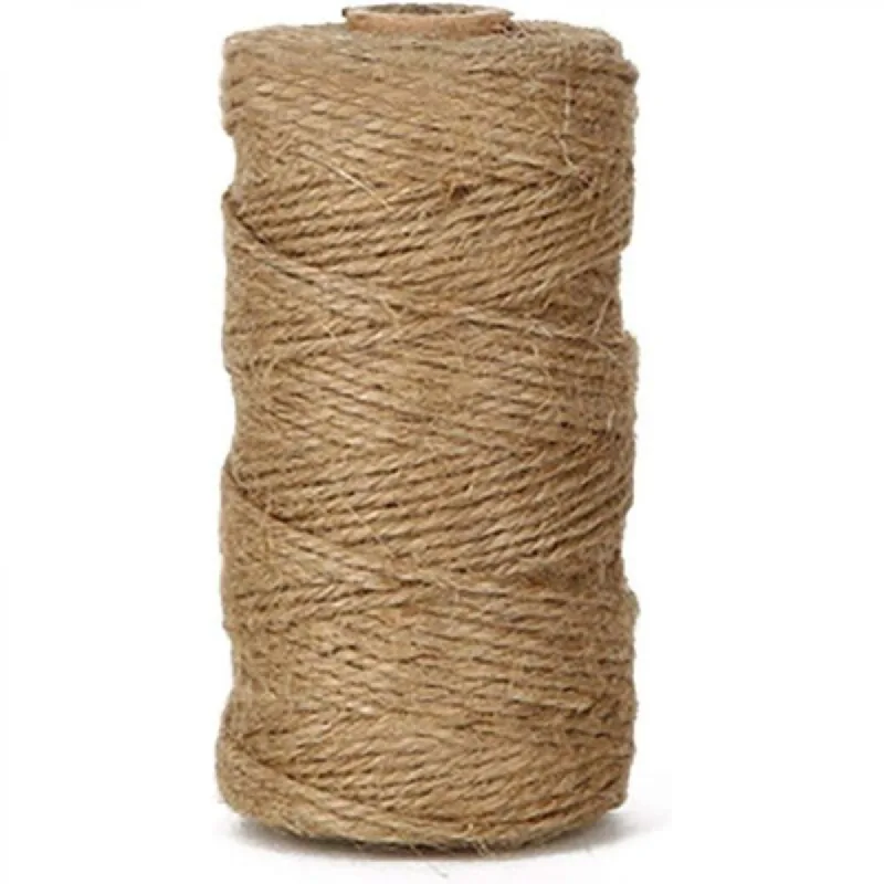 Cuerda de yute natural de 6 mm x 200 m, ideal para la jardinería, el bricolaje y los rascadores manuales para gatos