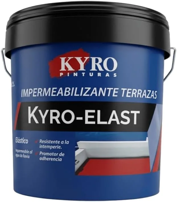 Revestimiento impermeabilizante terrazas, caucho antigoteras. color blanco 14l