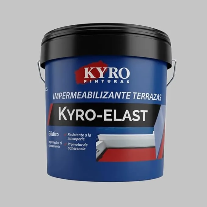 Revestimiento impermeabilizante terrazas, caucho antigoteras. color gris 14l