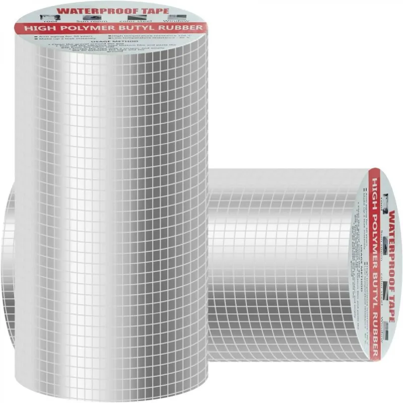 Pack de rollos de cinta impermeabilizante butilo mm x m cinta adhesiva impermeabilizante cinta adhesiva butilo reparación fugas para arreglar techos