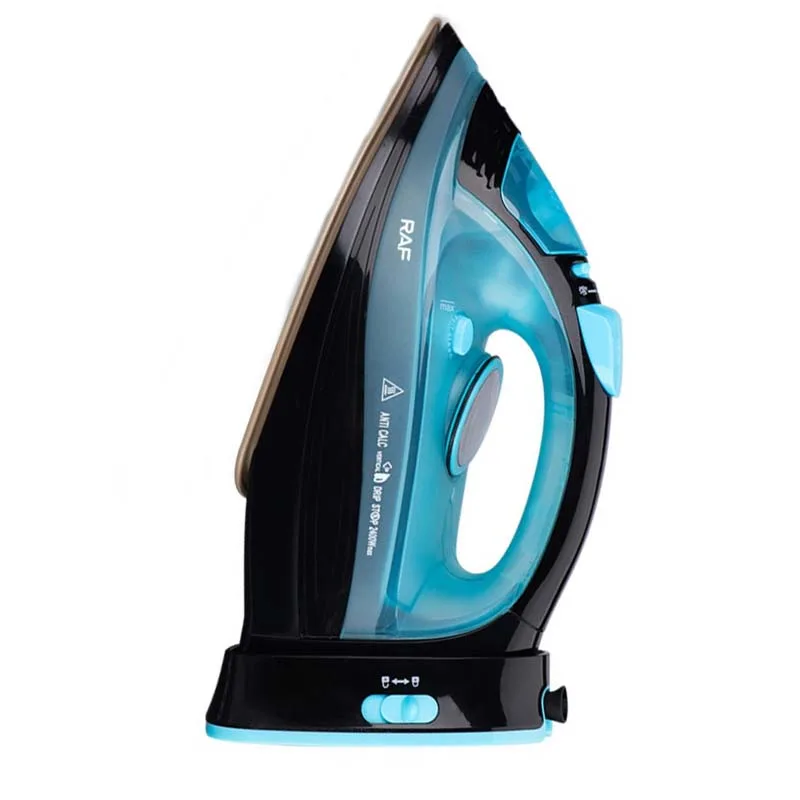 Zaewry blue desmontable hierro eléctrico de vapor portátil, hierro de cable 2400w, máquina de planchado de ropa, hierro de vapor desmontable