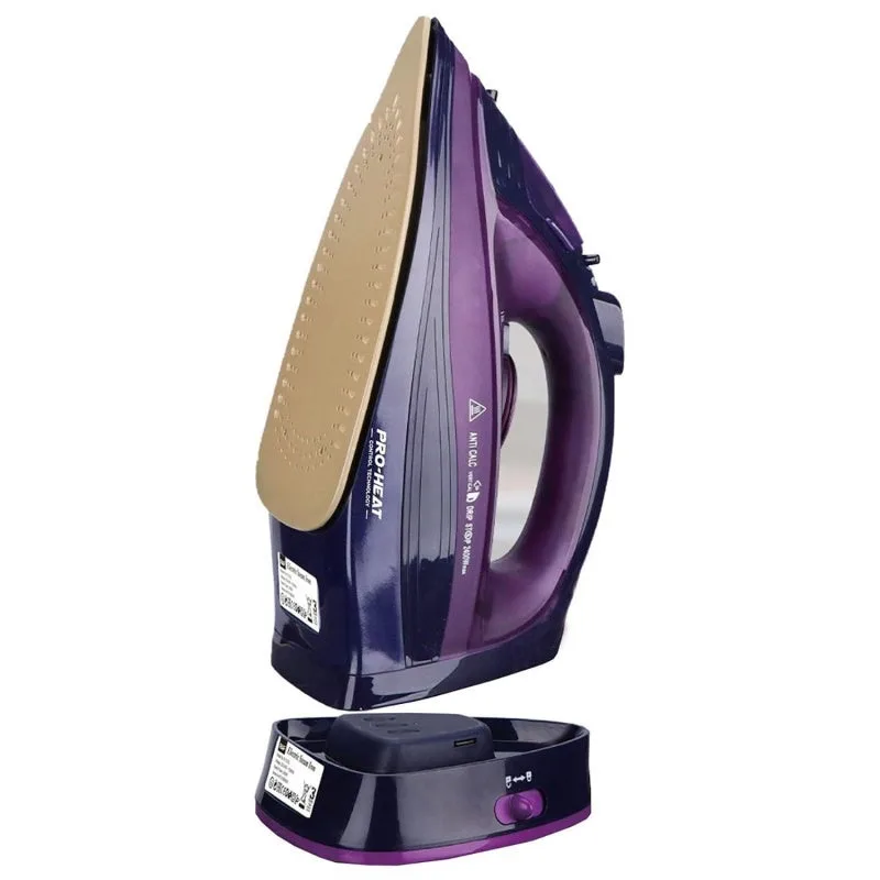 Zaewry planchas eléctricas de vapor domésticas moradas, planchas de cable de 2400w, planchadoras, planchas de vapor desmontables