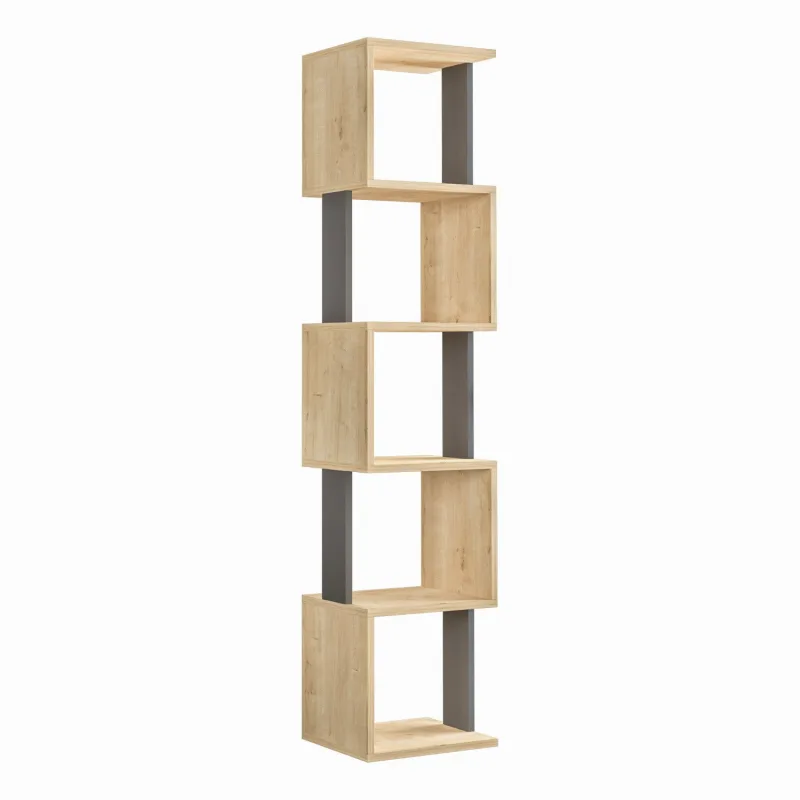 Librería de madera piri - 35 x 30 x 161 cm - roble sonomaantracita