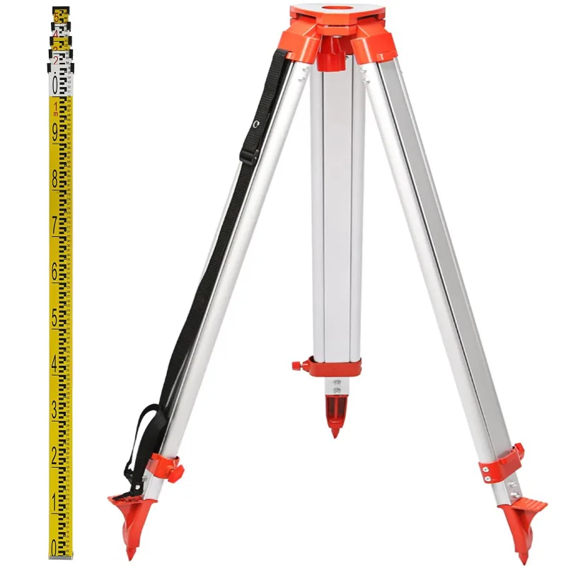 Beaface trípode de aluminio de 1,65 metros, regla de nivel láser telescópica de aluminio de 5 metros, altura ajustable, adecuado para niveles láser