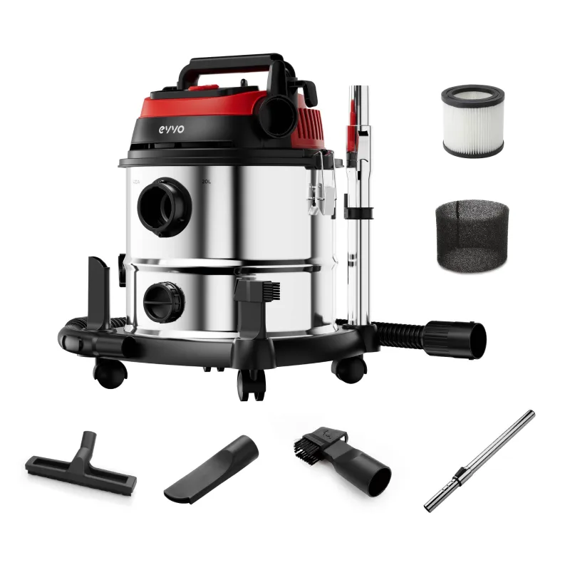 Aspirador sólidos y líquidos evvo ae84, 1380w, 20l, función soplado y filtro hepa