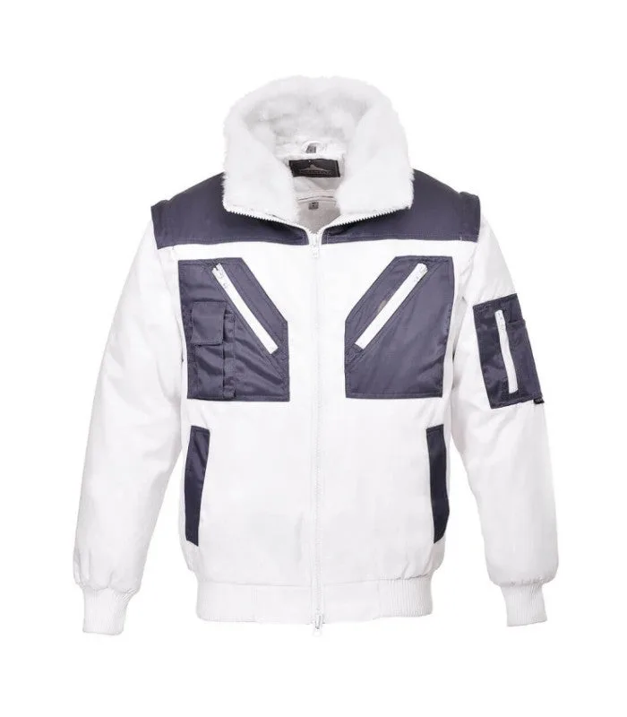 Cazadora pilot bicolor multiusos tratamiento texpel contra manchas portwest pj20