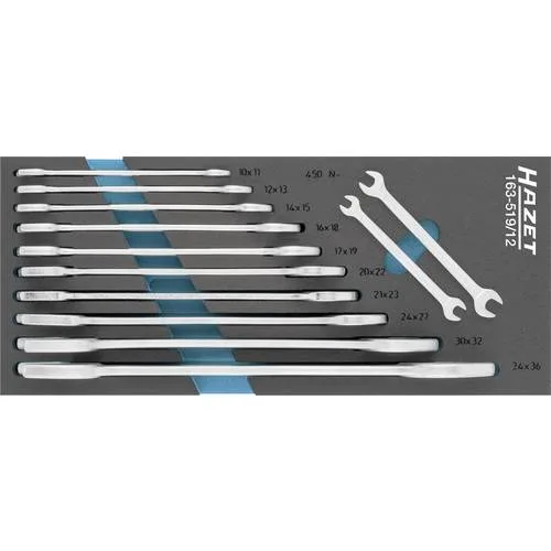 Hazet jeu de clés à fourche doubles 163-519/12 ∙ profil à 6 pans