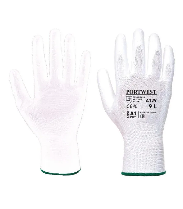 Guantes de manipulación con la palma de pu (480 pares) portwest a129