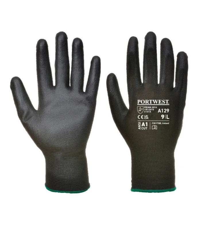 Guantes de manipulación con la palma de pu (480 pares) portwest a129