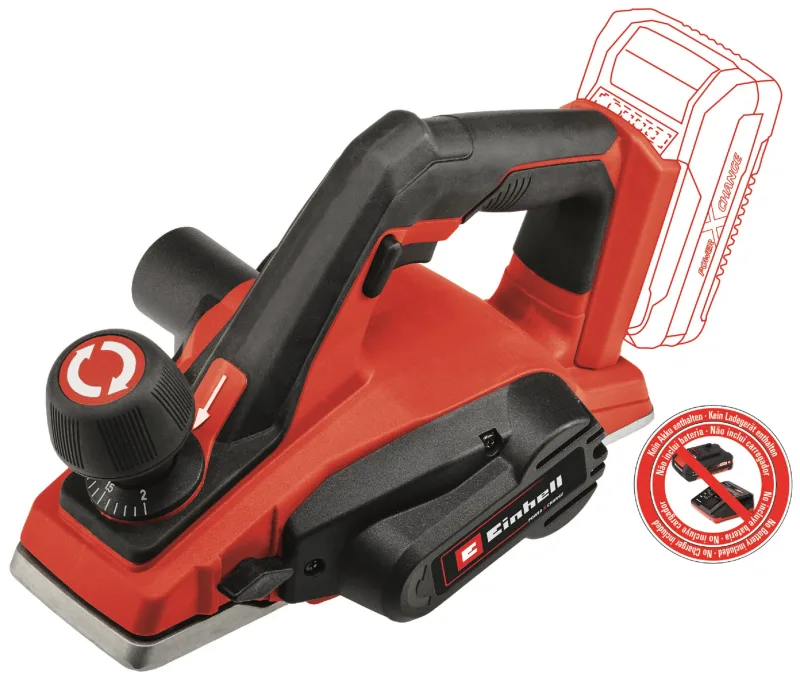 Cepillo eléctrico sin cable einhell expert te-pl 18/82 - sin batería - compatible con power x-change