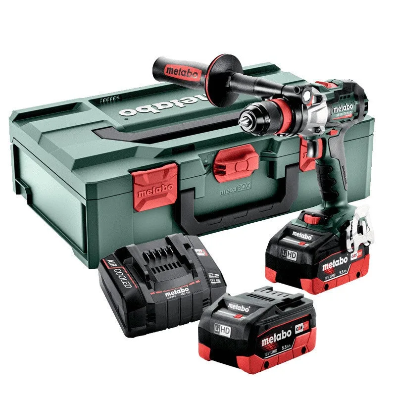 Taladro de impacto de la batería de 18v sb 18 ltx bl q i | 2xakku 5.5 ah metabox 145 l