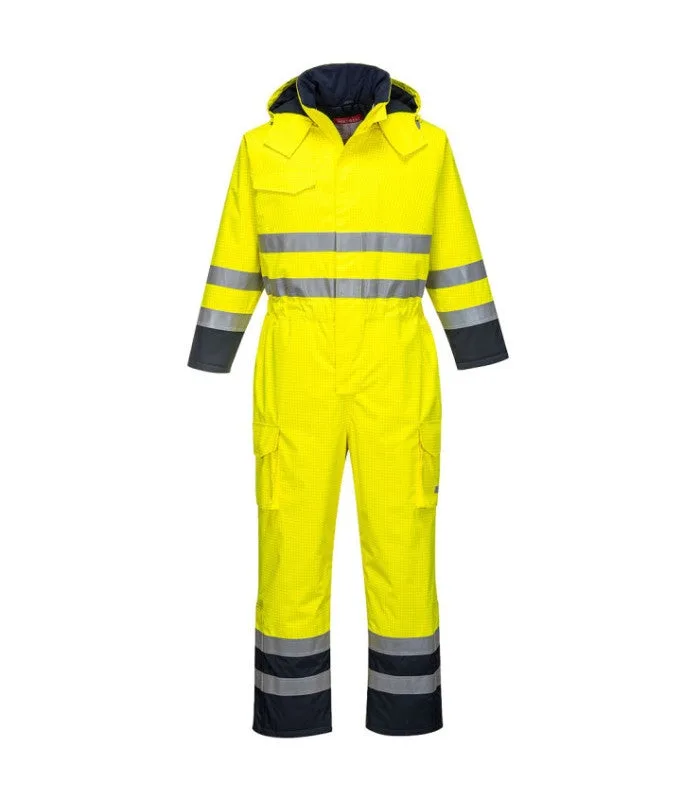 Mono de alta visibilidad ignífugo y antiestático bizflame rain portwest s775