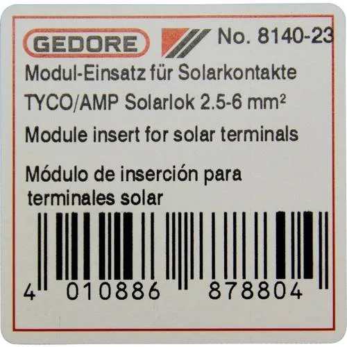 Gedore 8140-23 module d’insert pour solarlok