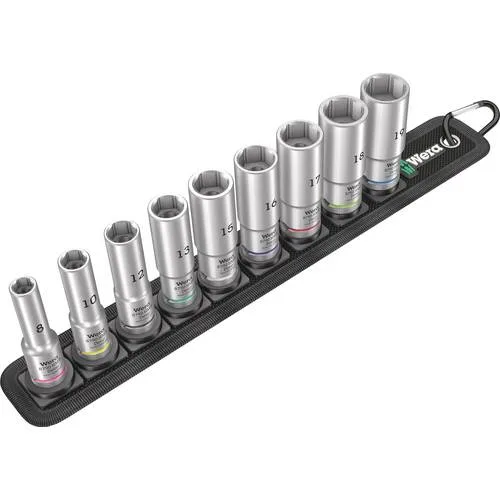 Wera belt b deep 1 socket set 3/8 drive