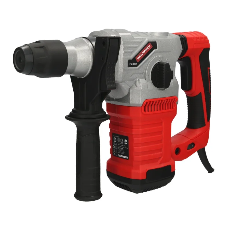 Martillo demoledor perforador sds plus 1.500 watt. con accesorios y maletin. 4.000 ipm 6 julios.