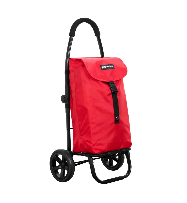 Carro de la compra playmarket go two compact, dos ruedas, color rojo