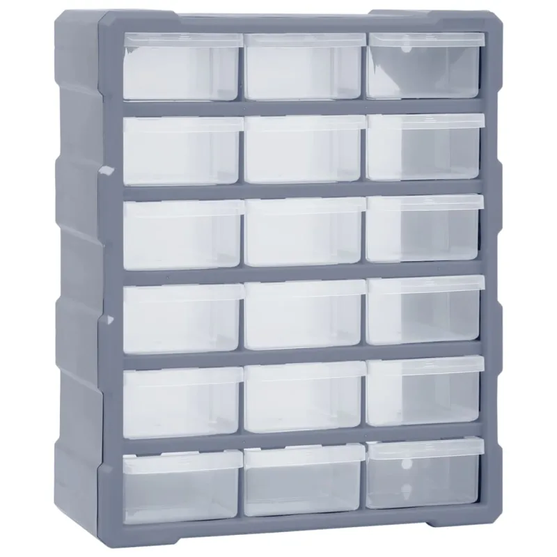 Maison exclusive - organizador multicajones con 18 cajones intermedios 38x16x47 cm