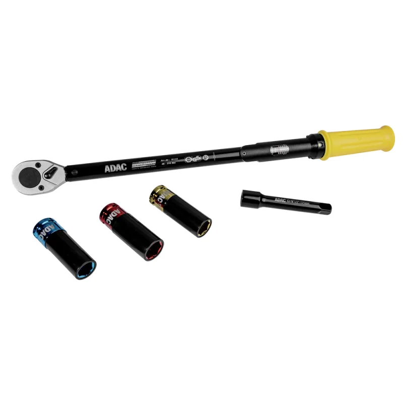 Llave de par 1/2, 40-210 nm, incluyendo tres insertos 17-19-21 mm